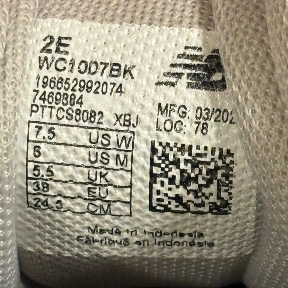New Balance Fresh Foam X 1007 Women's Sneakers Black & White size 7.5 - Picture 7 of 12